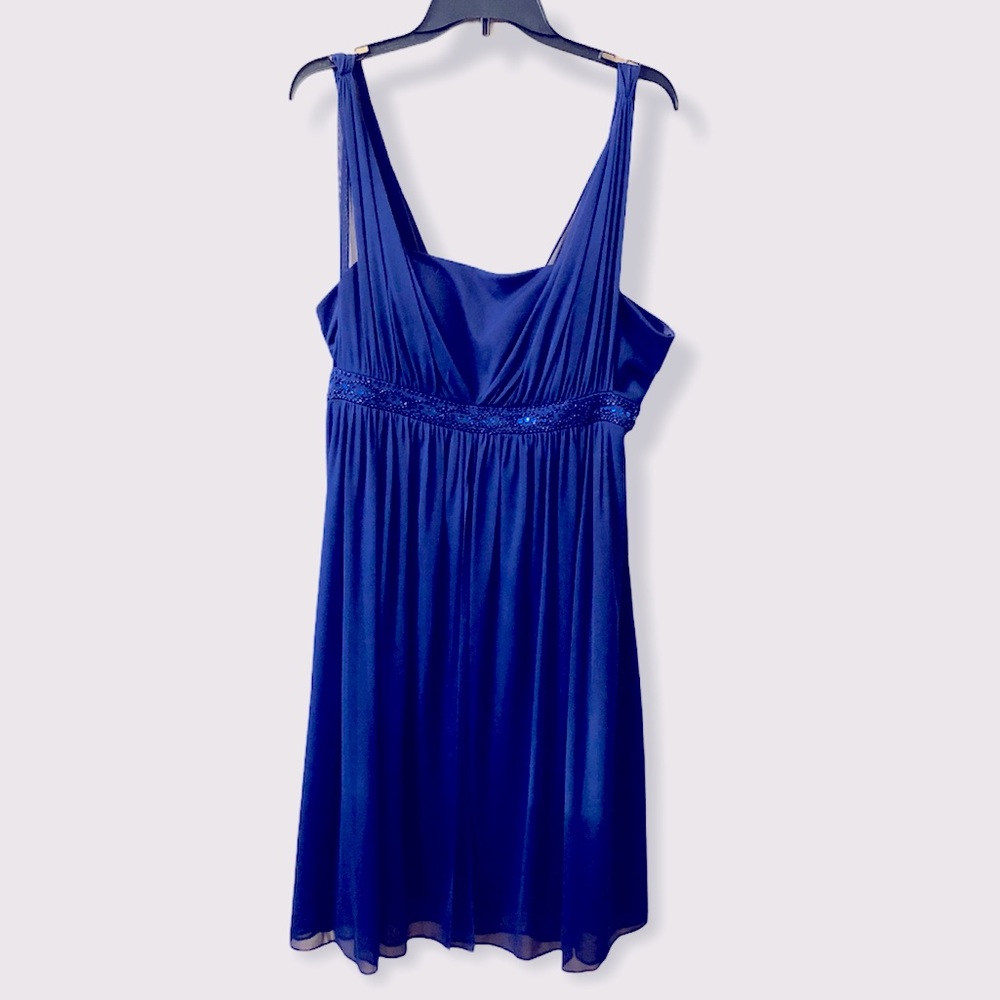 Royal Blue Empire Waist Cocktail Dress